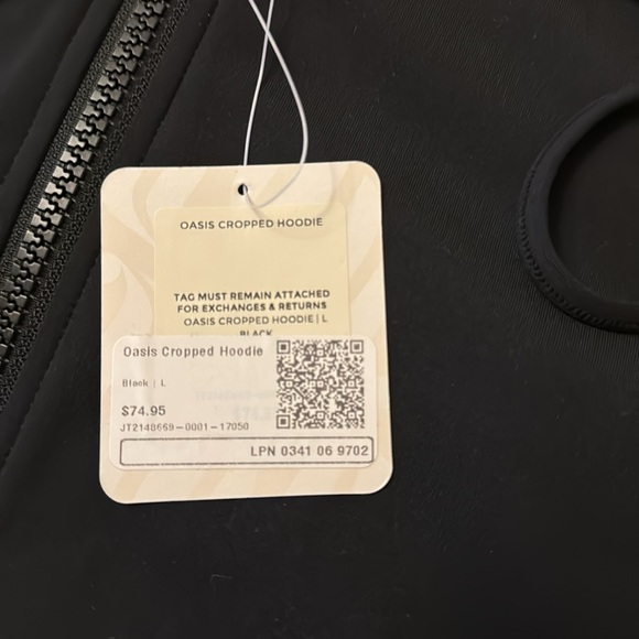 Fabletics large crop zip up jacket - Picture 2 of 6